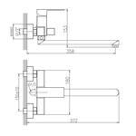 VF.22191 Смеситель для ванны, длинный излив, латунь VALFEX Kalliope Сhrome (8)