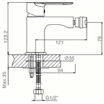 VF.50505-8 Смеситель для биде, латунь VALFEX Argo White (10)