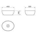 Умывальник накладной, овальный Point Сатурн 41,PN43902