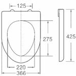 Крышка сиденье, дюропласт, микролифт для унитаза Horke O-1040C