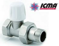 кран 1/2" радиаторный прямой нижний ICMA