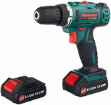 Дрель акк Hammer Flex ACD125Li  (12В 2x1.3Ач LiION  10мм 0-350/0-1250 об/мин 23/13Нм, в кейсе)