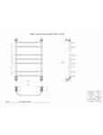 Полотенцесушитель ДВИН Q Electro 80/50 (1"-½" К эл ТЭН СЛЕВА Состаренная бронза)