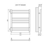 LM45607BL  Полотенцесушитель водяной Lemark Unit П7 500x600 черный