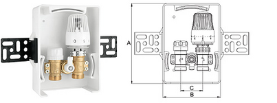 PF RVT 665 Регулировочный модуль комб. систем отопления с ручным клапаном Profactor (1/4)