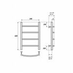 PN04146 Полотенцесушитель водяной Point П4 400x600, хром