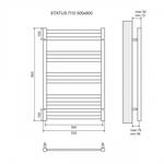 LM44810BR Полотенцесушитель водяной Lemark Status П10 500x800, бронза