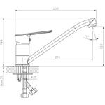 DR22018 Смеситель Decoroom одноручный для кухни с поворотным изливом, хром, 35мм