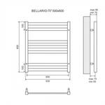 LM68607 Полотенцесушитель водяной Lemark Bellario П7 500x600