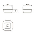 Умывальник накладной, квадратный Point Ника 31, PN43081