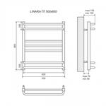 LM04607E Полотенцесушитель электрический Lemark Linara П7 500x600, левый/правый