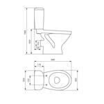 Компакт Cersanit Trento TR011 3/6 с кр. термопласт, Lifting, белый, Сорт1