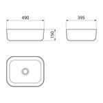 Умывальник накладной, прямоугольный Point Афина 50, PN43041