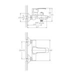 VF.6070 Смеситель для ванны, латунь VALFEX Calypso Сhrome, 40мм (8)