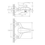 VF.6001 Смеситель для ванны, латунь VALFEX Leda Сhrome (8)