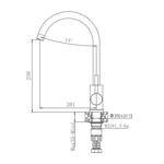 VF.71304-3 Смеситель для кухни, нерж. сталь VALFEX Atria Graphite-1 (10)