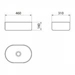 Умывальник накладной, овальный Point Виктория 46,PN43062