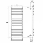 PN90150S Полотенцесушитель водяной Point П15 500x1000, хром