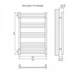 LM49810W Полотенцесушитель водяной Lemark Melange П10 500x800, белый