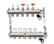 Коллектор Wester 1"х3/4" - 5 вых в сборе с расходомерами