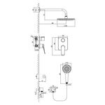 LM3729BL Смеситель Lemark Bronx для ванны и душа, встраиваемый