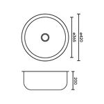4203 FABIA PROFI - Мойка врезная круглая d = 42 см, толщина 3,0 х 0,8 мм, глубина 200 мм + cифон