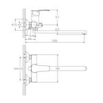 VF.2270 Смеситель для ванны, длинный излив, латунь VALFEX Calypso Сhrome (8)