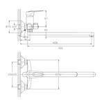 VF.2236 Смеситель для ванны, длинный излив, латунь VALFEX Talitha Сhrome (10)