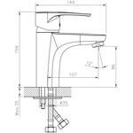 DR70011 Смеситель Decoroom одноручный для умывальника монолитный, хром, 40мм