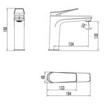 LM3737GM Смеситель Lemark Bronx для умывальника средний, монолитный, графит