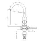 VF.72304-3 Смеситель для кухни, нерж. сталь VALFEX Atria Graphite-3 (10)